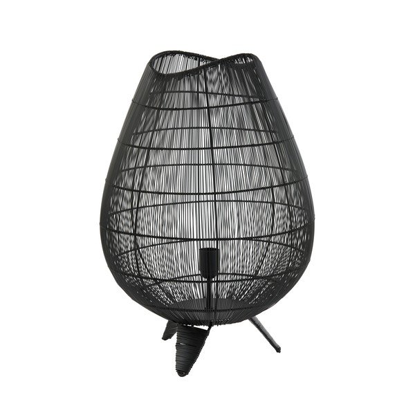 Lampa stołowa w kolorze matowej czerni z metalowym kloszem (wysokość 56 cm) Yumi – Light & Living