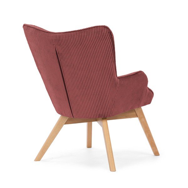 Czerwony sztruksowy fotel Niko – Ropez-image-3