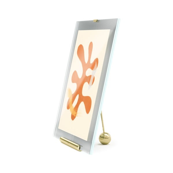 Szklana ramka stojąca w kolorze złota 26x30,5 cm Flute – Umbra-image-3