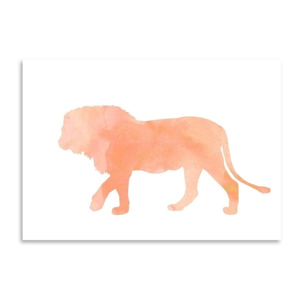 Plakat Americanflat Lion Blush, 30x42 cm