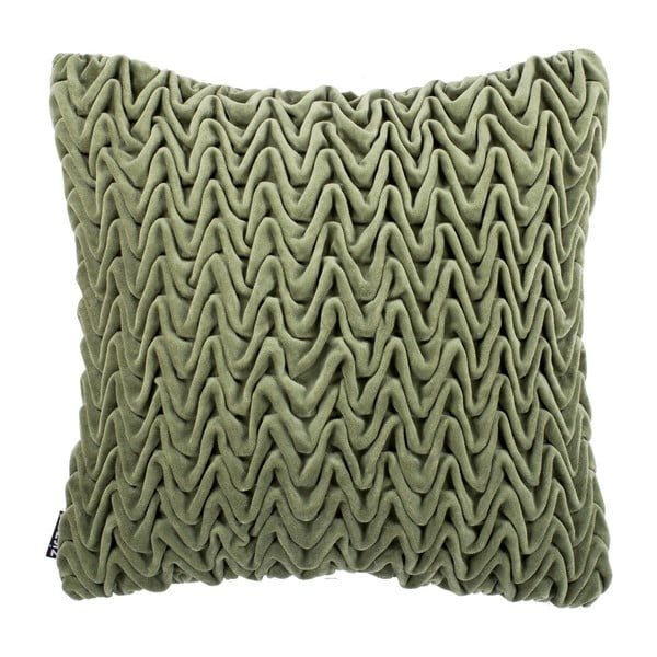 Zielona poduszka ZicZac Waves, 45x45 cm