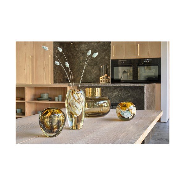 Pomarańczowy szklany ręcznie wykonany wazon (wysokość 21 cm) Otea – Villa Collection-image-1