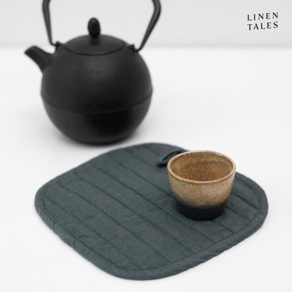 Lniana rękawica kuchenna Forest Green – Linen Tales-image-2