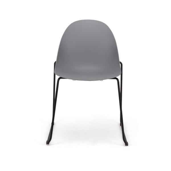 Zestaw 2 szarych krzeseł z czarną kontrukcją Bonami Selection Viva-image-2