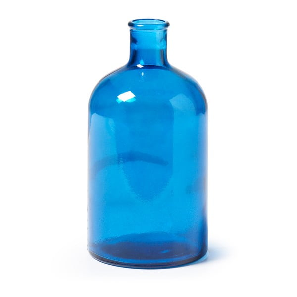 Niebieski wazon ze szkła La Forma Semplice, wysokość 22 cm