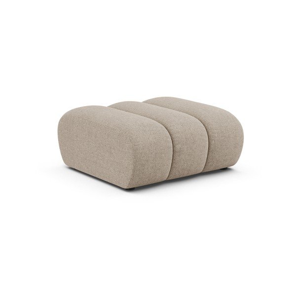 Beżowy podnóżek z tkaniny szenilowej Lupine – Micadoni 