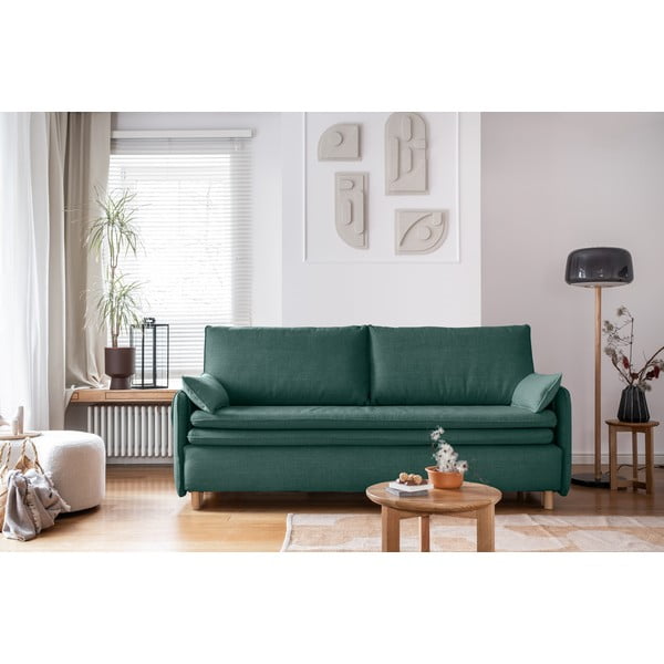 Turkusowa rozkładana sofa 207 cm Simon – Miuform-image-1