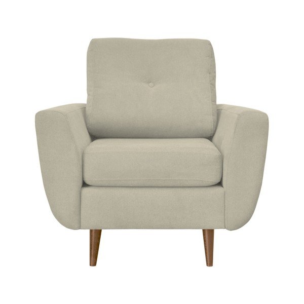 Kremowy fotel z jasnymi nogami Mazzini Sofas Flower