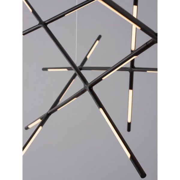 Czarna metalowa lampa wisząca LED ze ściemniaczem z kloszem ze szkła akrylowego Raccio – Nova Luce-image-2
