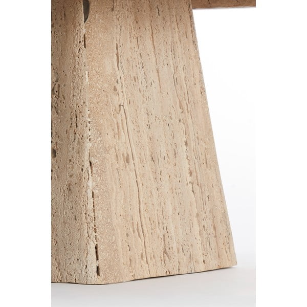 Beżowy stolik z kamiennym blatem 60x60 cm Kepami – Light & Living-image-4