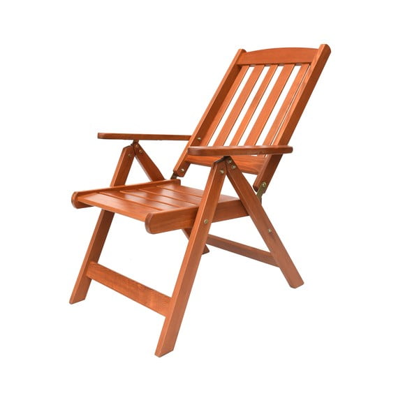 Brązowe drewniane krzesło ogrodowe Luisa – Rojaplast-image-3