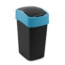 Czarny/niebieski plastikowy kosz na śmieci do segregacji odpadów 25 l Flip Bin – Curver