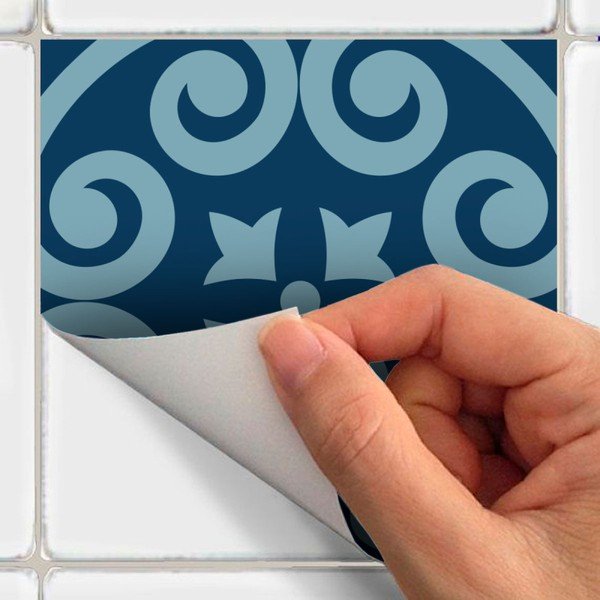 Zestaw 60 naklejek ściennych Ambiance Wall Decal Cement Tiles Azulejos Caralinera, 15x15 cm-image-3