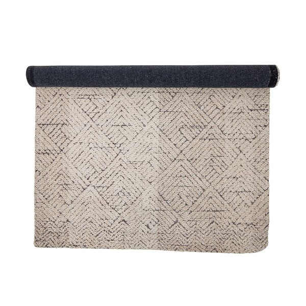 Kremowy dywan z mieszanki bawełny 150x210 cm Saxo – Bloomingville-image-3