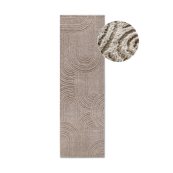 Beżowy chodnik 80x240 cm Chappe Beige – Elle Decoration