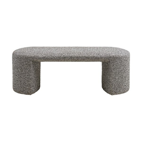 Szara ławka z materiału bouclé Westport – House Nordic