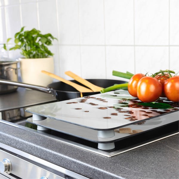 Płyty ochronne na kuchenkę ze szkła hartowanego zestaw 2 szt. 52x30 cm Café Aromatica – Maximex-image-1