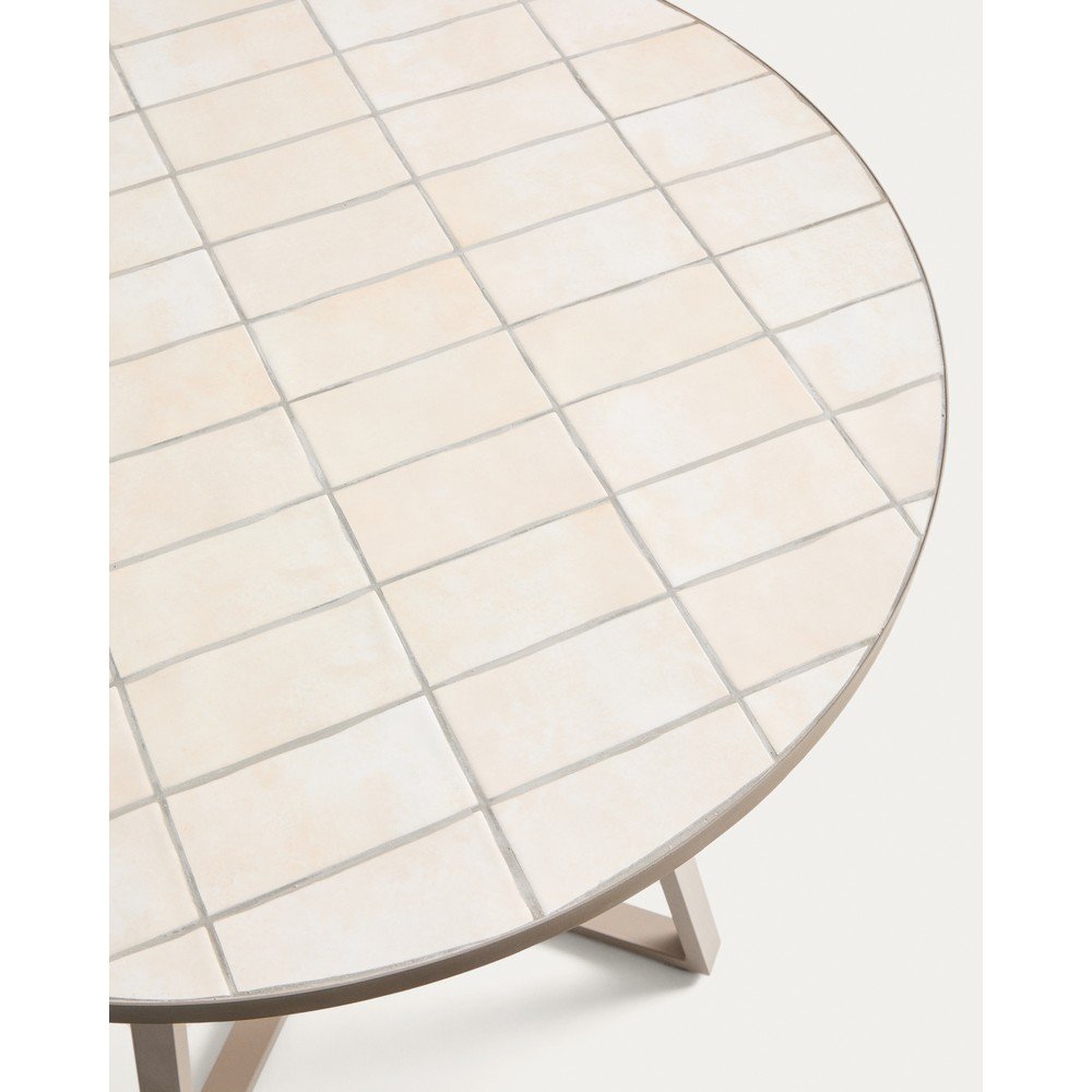 Okrągły stół ogrodowy z ceramicznym blatem ø 90 cm Tella – Kave Home (zdjęcie 6)