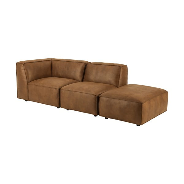 Koniakowy szezlong z imitacji skóry (lewostronny) Fairfield Kentucky – Bonami Selection-image-3