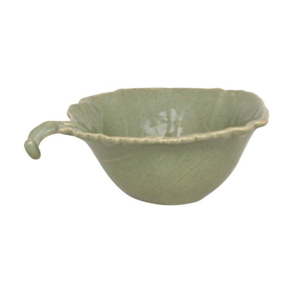 Zielona miska ceramiczna w kształcie liścia Strömshaga, Ø 14 cm