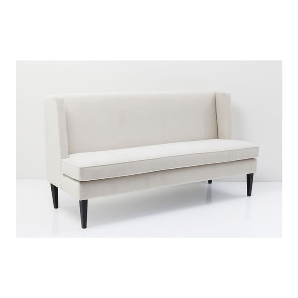 Jasnokremowa sofa z czarnymi detalami Kare Design Manchester Creme