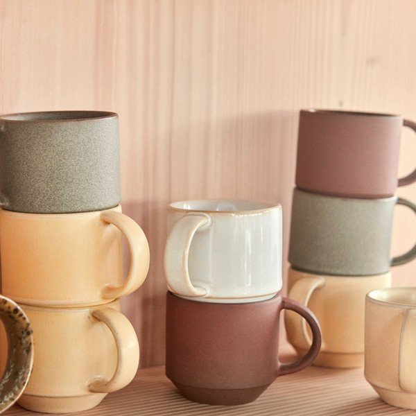 Kubki zestaw 2 szt. z terakoty w kolorze terakoty Yuka – OYOY Living Design-image-1