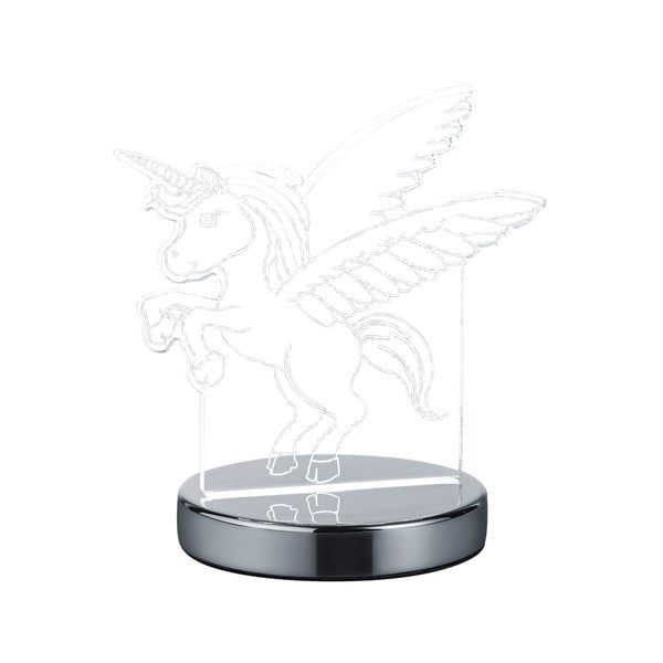 Lampa stołowa LED w kolorze błyszczącego srebra (wys. 17 cm) Karo – Trio-image-3