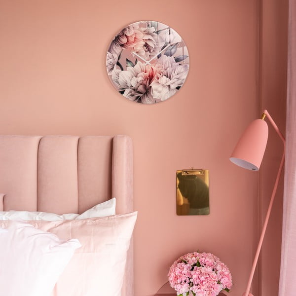 Szklany zegar ścienny ø 30 cm – Styler-image-1