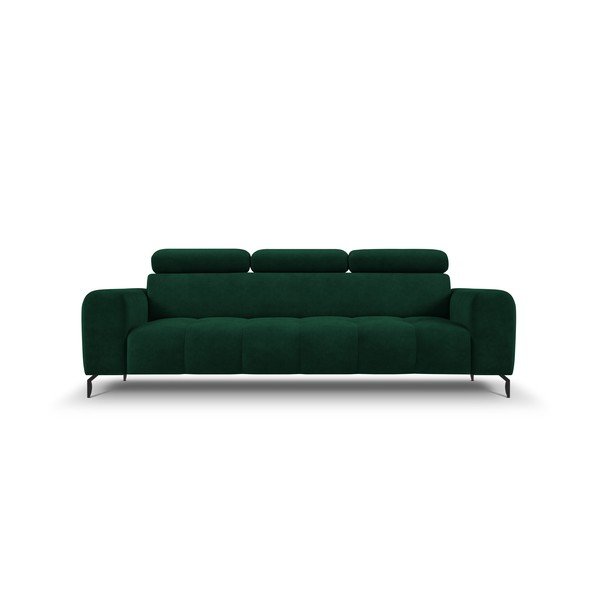 Ciemnozielona sofa z funkcją relaks z aksamitną powierzchnią Milo Casa Nico-image-2