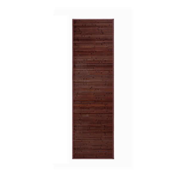 Ciemnobrązowy bambusowy dywan 60x200 cm – Casa Selección