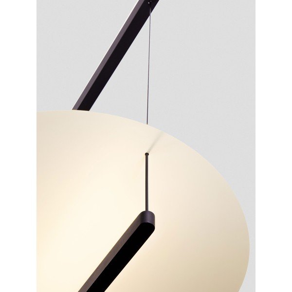 Biała/w kolorze matowej czerni aluminiowa lampa wisząca LED ze ściemniaczem ø 80 cm Diona – Nova Luce-image-2