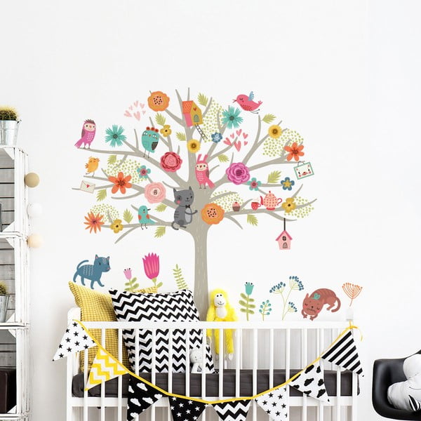 Komplet dziecięcych naklejek ściennych Ambiance Scandinavian Tree-image-2