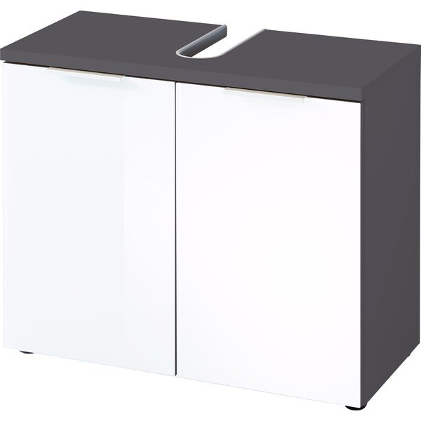 Biało-szara szafka pod umywalkę Germania Pescara, szer. 70 cm-image-2