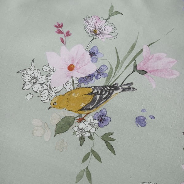 Jasnozielona pościel dwuosobowa 230x220 cm Songbird – Catherine Lansfield-image-4