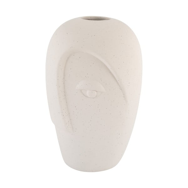 Kremowy ceramiczny wazon (wysokość 19,5 cm) Face – House Nordic-image-4
