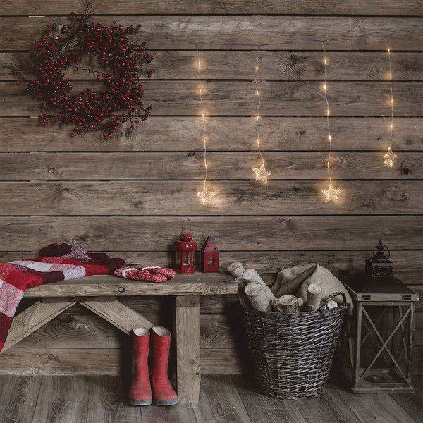 Girlanda świetlna LED z 4 wiszącymi gwiazdkami DecoKing Stars, 38 lampek, dł. 0,75 m-image-1