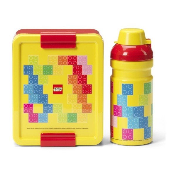 Pojemnik śniadaniowy dla dzieci z butelką Brick – LEGO®
