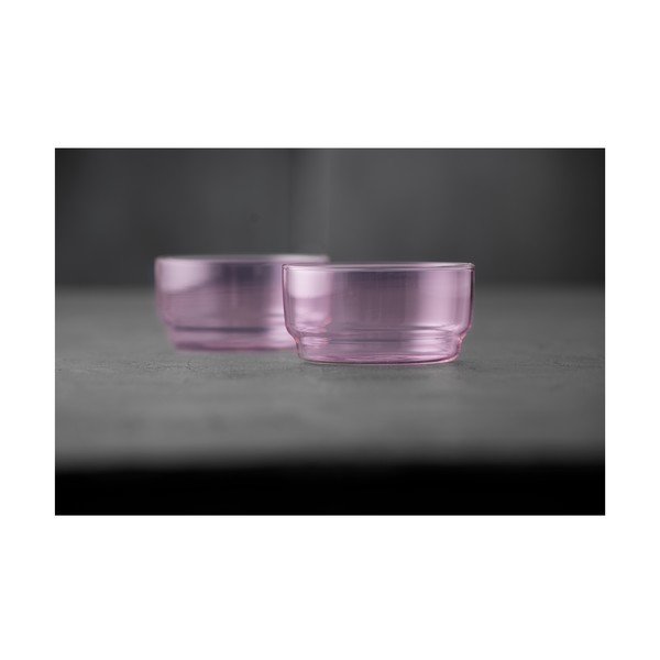 Różowe szklane miski zestaw 2 szt. 500 ml Torino – Lyngby Glas-image-2