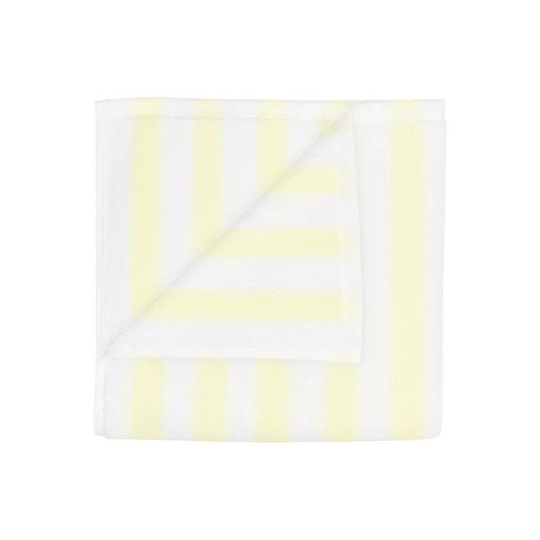 Jasnożółte/białe ręczniki zestaw 2 szt. z bawełny organicznej frotte 30x50 cm Arto – Blomus