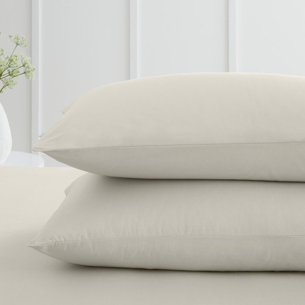 Poszewki na poduszki z perkalu bawełnianego zestaw 2 szt. 50x75 cm Cotton Percale – Bianca-image-1