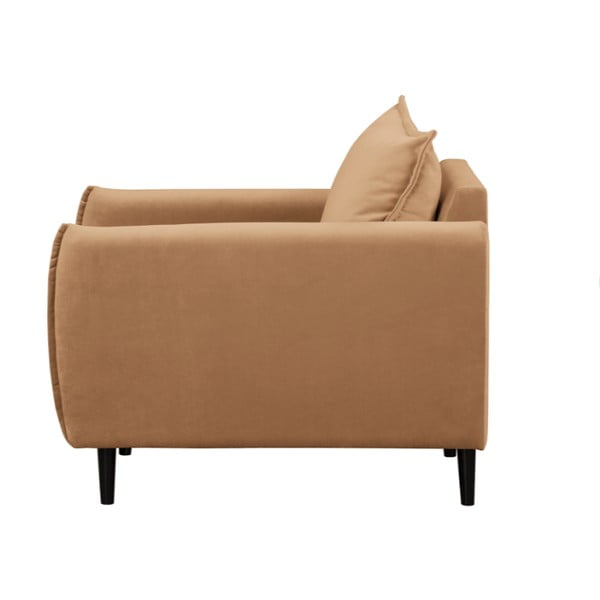 Brązowy aksamitny fotel Juli – Ropez-image-2