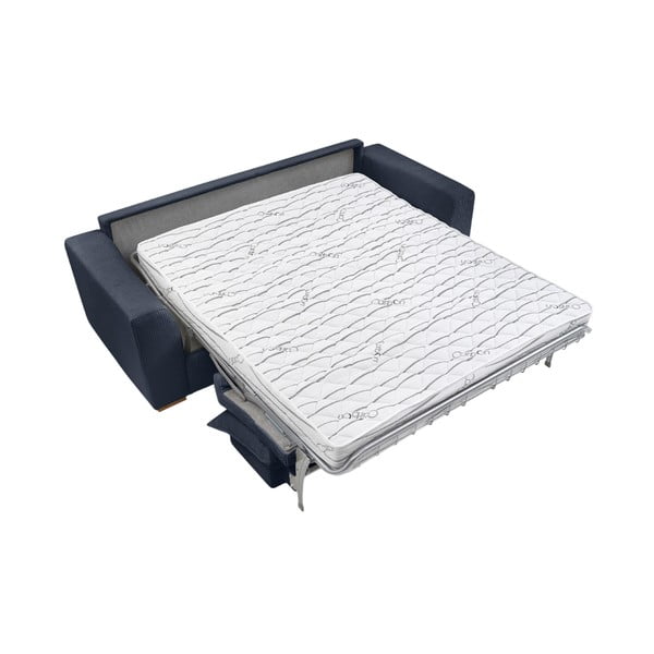 Ciemnoniebieska sztruksowa rozkładana sofa 225 cm Augustin – Bobochic Paris-image-4