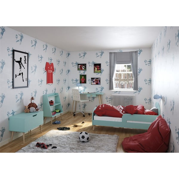 Turkusowe łóżko dziecięce 70x140 cm Gaia – Tvilum-image-1