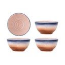 Niebieskio-pomarańczowe ceramiczne miski zestaw 4 szt. 110 ml Tatum – Bloomingville