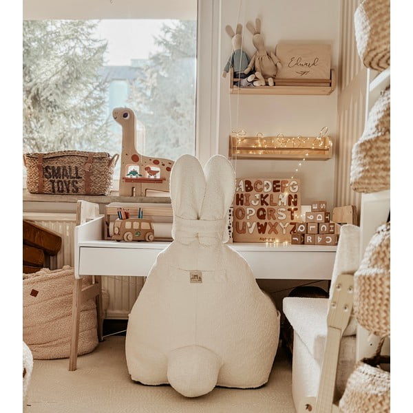 Kremowy dziecięcy worek do siedzenia Funny Bunny – The Brooklyn Kids-image-1