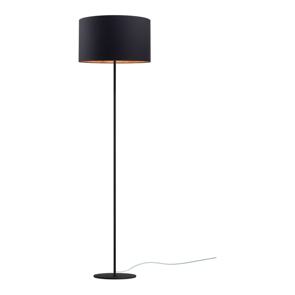 Czarno-miedziana lampa stojąca Sotto Luce Mika, ⌀ 40 cm