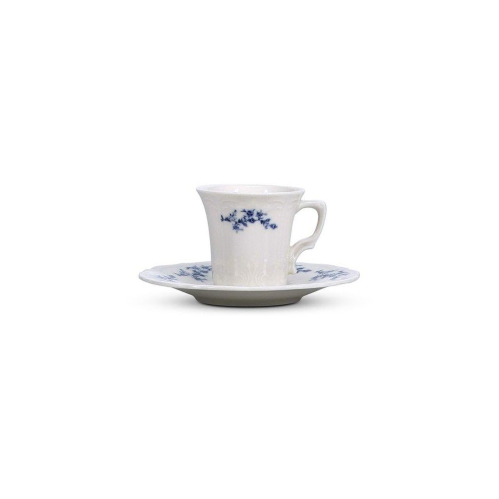 Biała/niebieska porcelanowa filiżanka na espresso 110 ml Retro – BonBistro (zdjęcie 4)