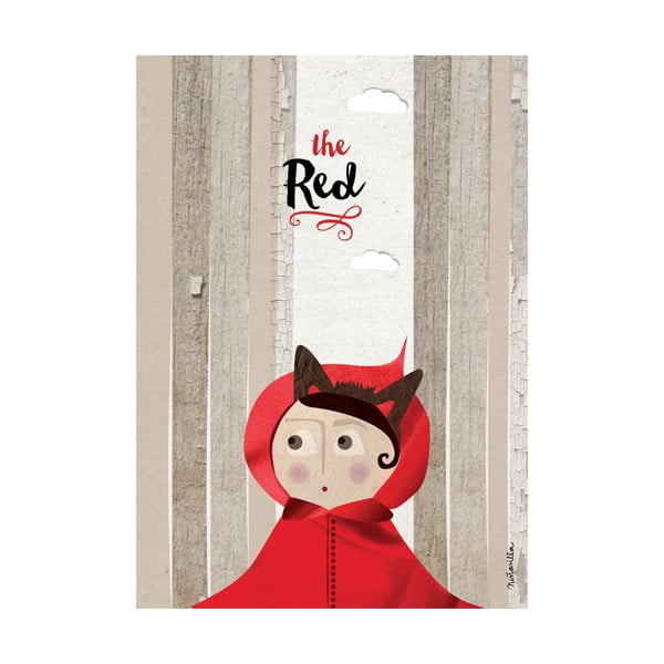 Plakat NiñaSilla Red Riding Hood, 21x42 cm