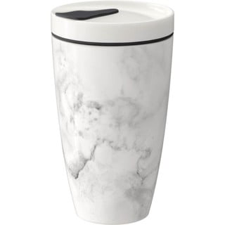 Szaro-biały porcelanowy kubek termiczny Villeroy & Boch Like To Go, 350 ml
