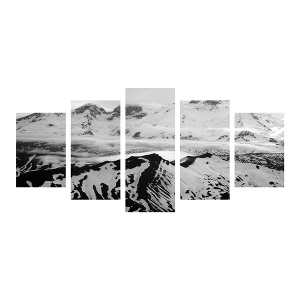 Wieloczęściowy obraz Black&White Hills, 100x50 cm